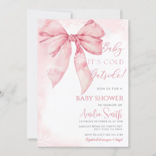 Invitation Bébé C'est froid dehors Baby shower de fille de la