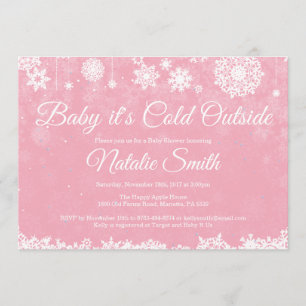 Invitation Bébé, c'est froid en dehors du Baby shower des fil