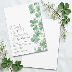Invitation Bébé Chanceux Fête de la Saint-Patrick Baby Shower