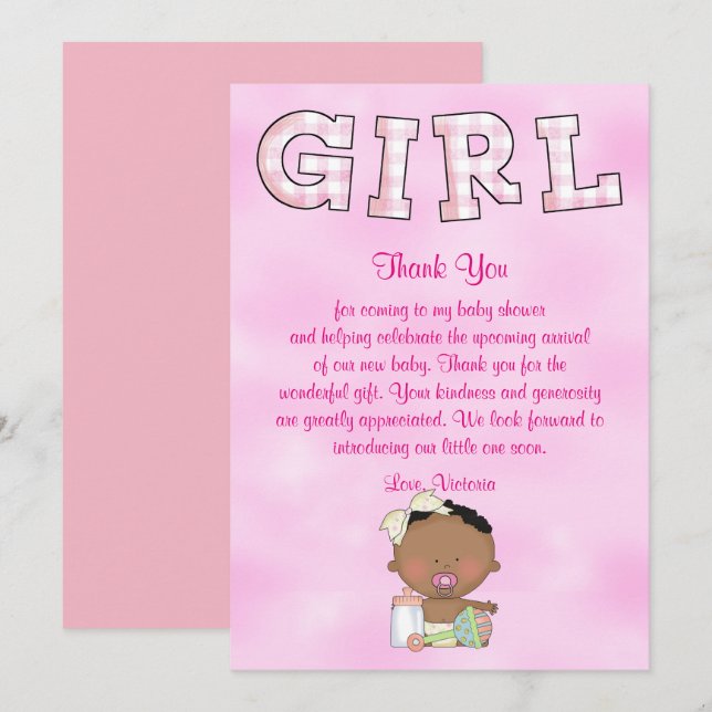 Invitation Bébé de baby shower ethnique (Devant / Derrière)