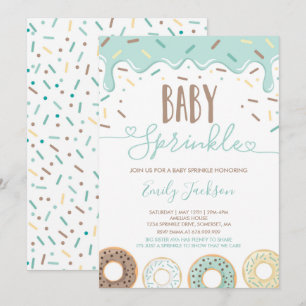 Invitation Bébé de Donut saupoudré d'invitation avec amour