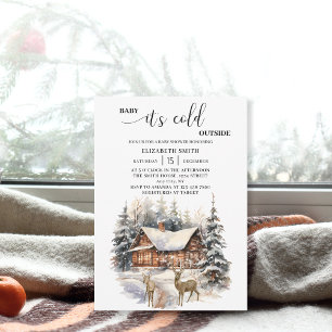 Invitation Bébé de neige d'hiver Il fait froid dehors Bébé Sh