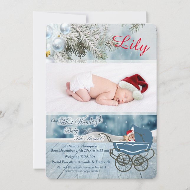 Invitation Bébé de vacances du mois (Devant)