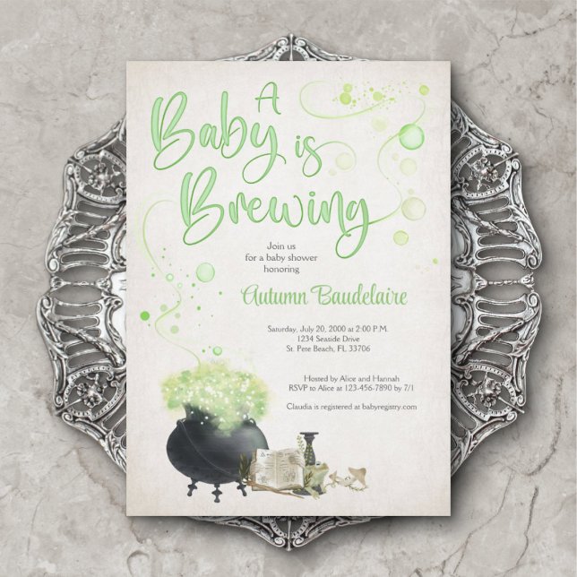 Invitation Bébé d'Halloween brasserie douche (Créateur téléchargé)