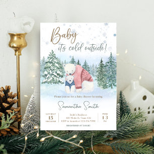 Invitation Bébé d'hiver Il fait froid dehors Baby shower