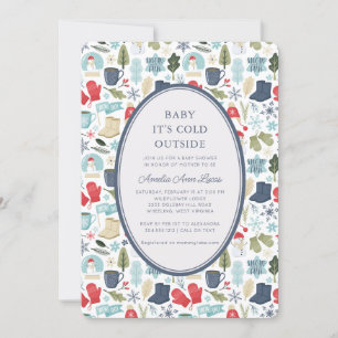 Invitation Bébé d'hiver Il fait froid dehors Baby shower mign