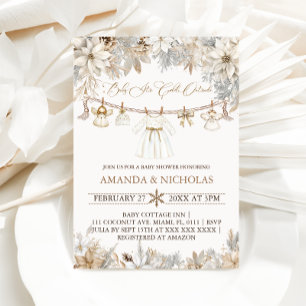 Invitation Bébé d'hiver Il fait froid dehors Fête prénatale p