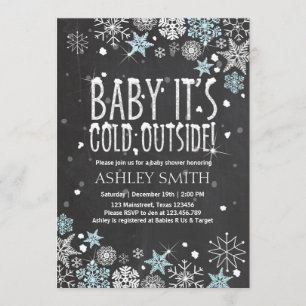 Invitation Bébé d'invitation de baby shower c'est bleu froid