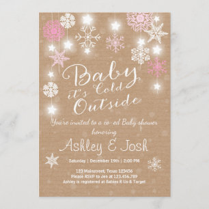 Invitation Bébé d'invitation de baby shower c'est fille