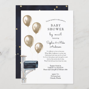 Invitation Bébé Douche longue distance par courrier