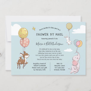 Invitation Bébé Douche longue distance par courrier