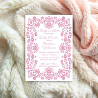 Bébé en fleur baby shower mexicain rose pâle