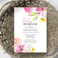 Bébé En Fleur Floral Aquarelle Douche