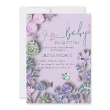 Bébé En Fleur Lavande Lilac Baby shower Floral