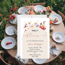 Bébé en Fleur Printemps Été Baby shower Floral