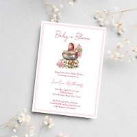 Bébé en fleur vintage baby shower de fleurs de car