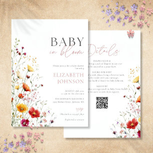 Invitation Bébé en fleurs Baby Shower Fleur des Champs Tout E