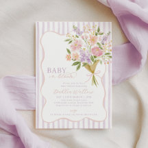 Bébé en fleurs Baby Shower Fleurs roses et violett
