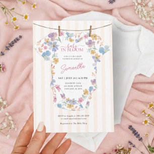 Invitation Bébé en fleurs : Ligne de vêtements pastel pour Ba