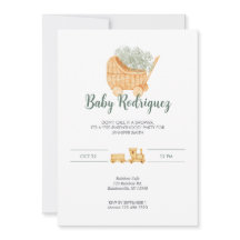 Bébé en osier et en bois - Sage Green