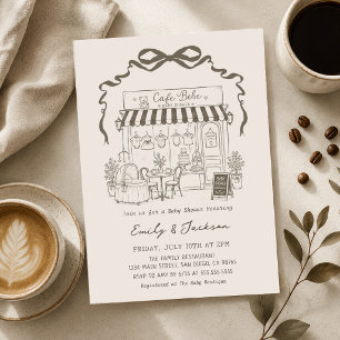 Invitation Bébé en préparation Bébé Café Café Baby Shower