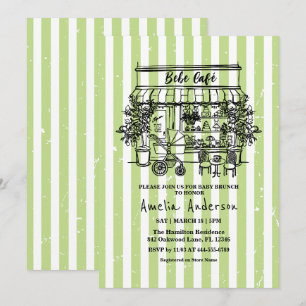 Invitation bébé en route Fête de bébé sur le thème du café à 