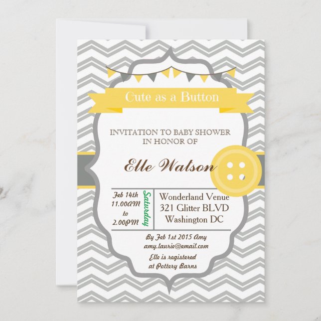Invitation Bébé en signe de bienvenue (Devant)