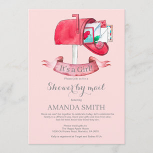 Invitation Bébé Fille Douche longue distance par courriel Inv
