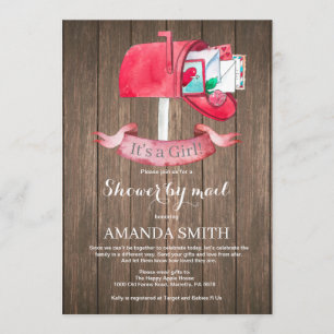 Invitation Bébé Fille Douche longue distance par courriel Inv