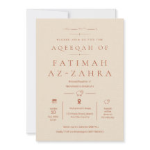 Bébé Fille Islamique Aqeeqah Minimaliste Luxueuse