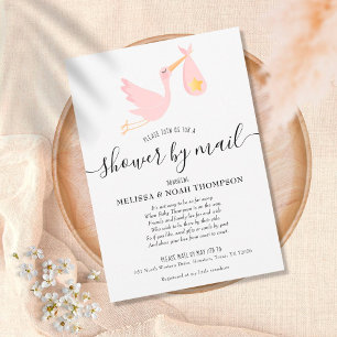 Invitation Bébé Fille Rose Sprinkle Shower Par La Poste