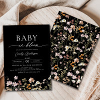 Bébé Fleur sauvage noir dans le Baby shower en fle