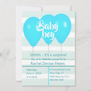 Invitation bébé garçon douche