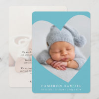 BÉBÉ GARÇON photo moderne mignon cadre coeur bleu