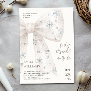 Invitation Bébé il fait froid à l’extérieur du Baby shower à 