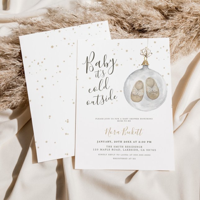 Invitation Bébé il fait froid à l’extérieur du Baby shower d’ (Créateur téléchargé)