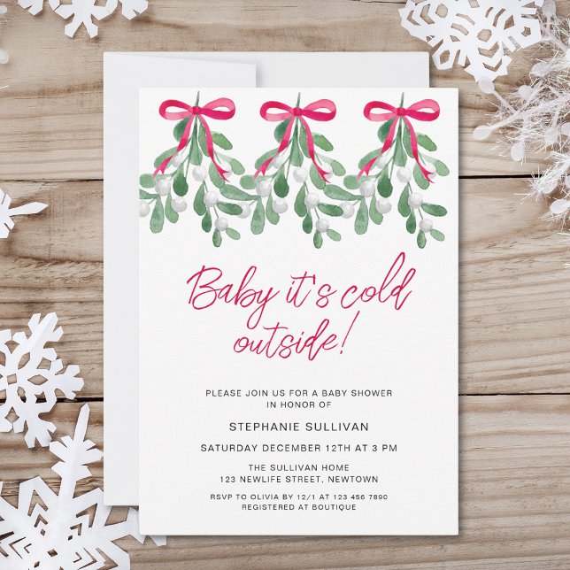 Invitation Bébé Il fait froid à l'extérieur du Baby shower (Créateur téléchargé)