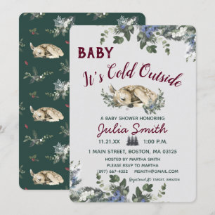 Invitation Bébé Il fait froid à l'extérieur du Baby shower d'