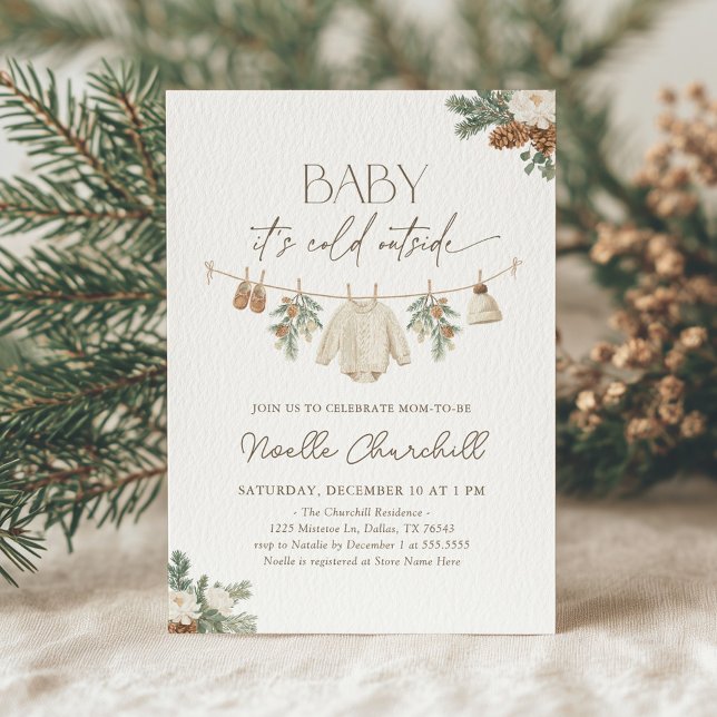 Invitation Bébé Il fait froid à l'extérieur du Baby shower d' (Créateur téléchargé)