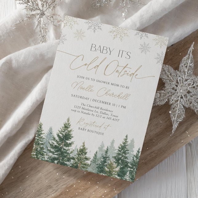 Invitation Bébé Il fait froid à l'extérieur du Baby shower d' (Créateur téléchargé)