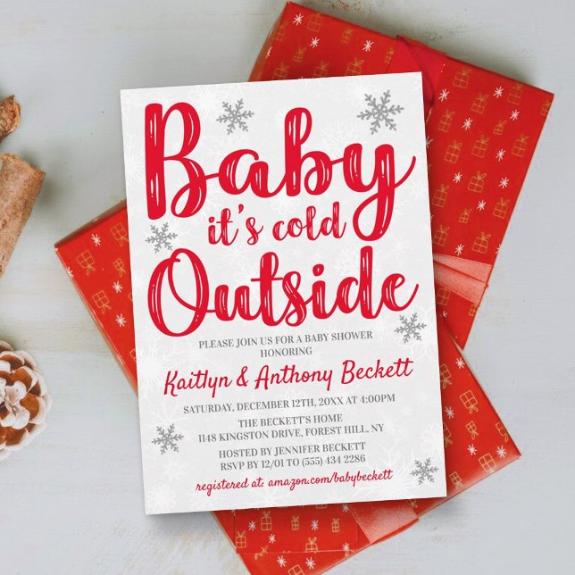 Invitation Bébé Il fait froid à l'extérieur du Baby shower d' (Créateur téléchargé)