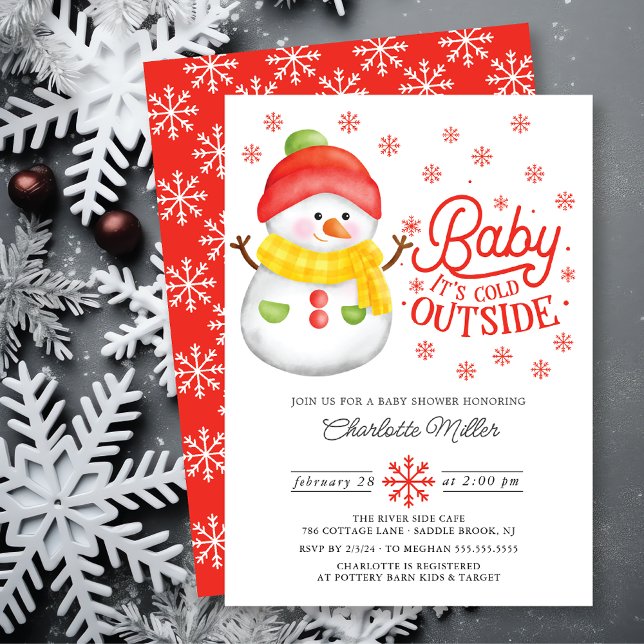 Invitation Bébé Il fait froid à l'extérieur du Baby shower d' (Créateur téléchargé)