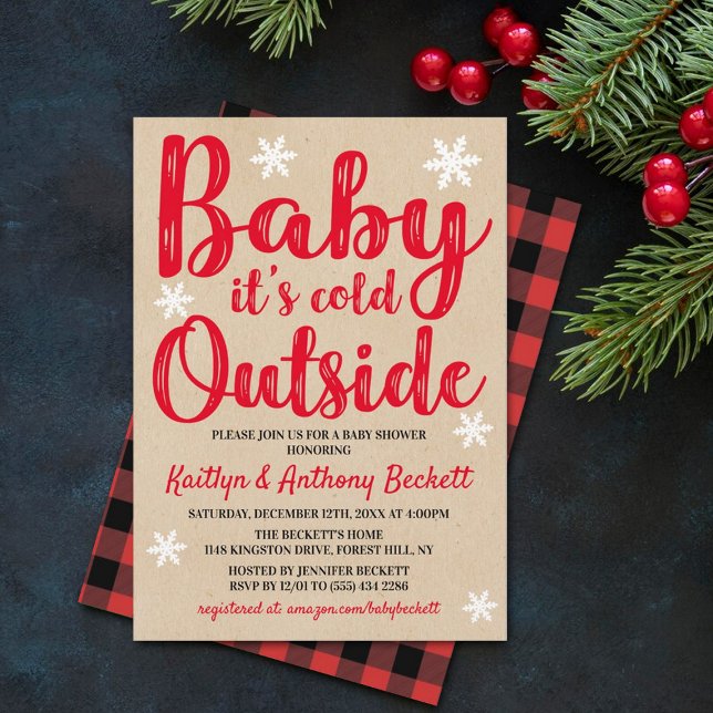 Invitation Bébé Il fait froid à l'extérieur du Baby shower d' (Créateur téléchargé)
