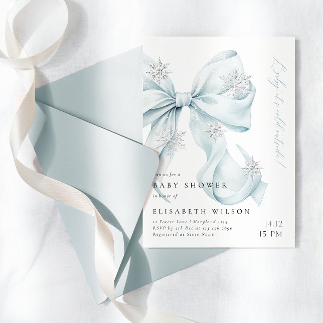 Invitation Bébé Il fait froid à l'extérieur du Baby shower de (Créateur téléchargé)
