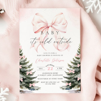 Invitation Bébé Il fait froid à l'extérieur du Baby shower de
