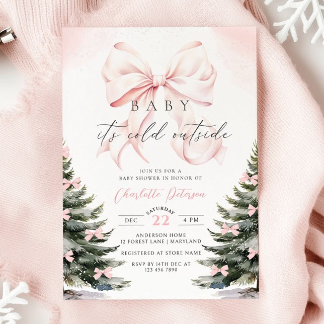 Invitation Bébé Il fait froid à l'extérieur du Baby shower de (Créateur téléchargé)