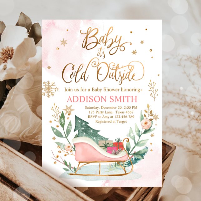 Invitation Bébé Il fait froid à l'extérieur du Baby shower de (Créateur téléchargé)