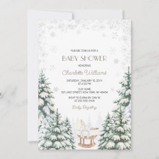 Invitation Bébé il fait froid à l'extérieur Fête de bébé neut