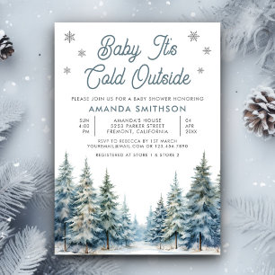 Invitation Bébé il fait froid à l'extérieur Fête prénatale de