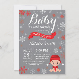 Invitation Bébé il fait froid à l'extérieur Shower d'hiver bé